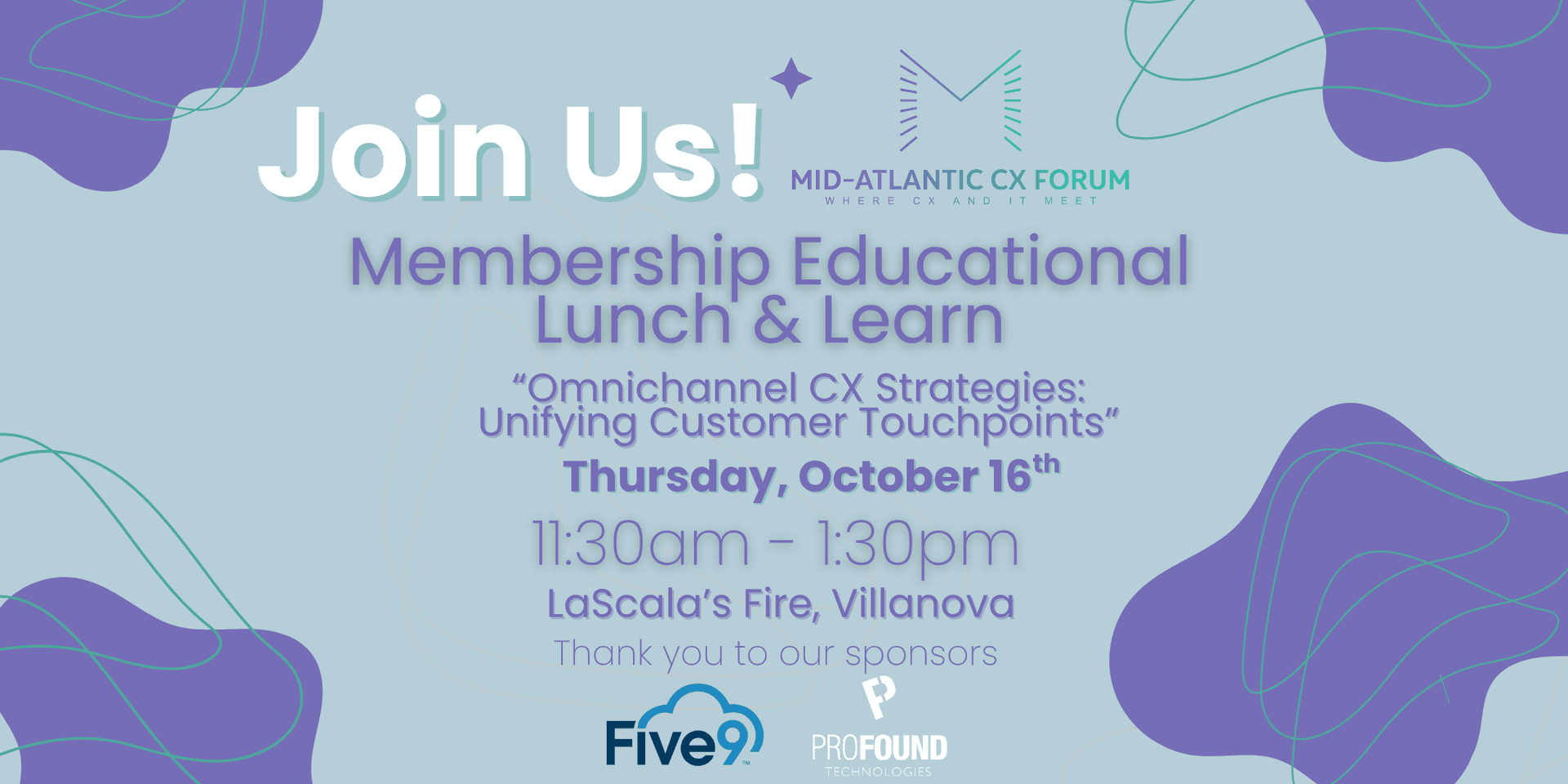 Octerber 16th - Lunch & Learn