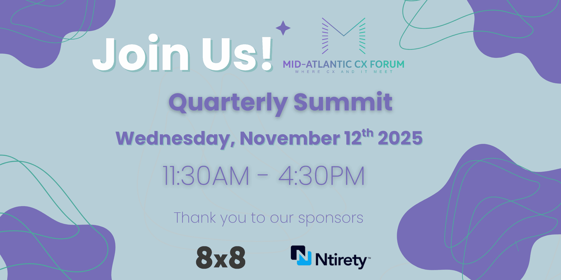 November 12th - Quarterly Summit
